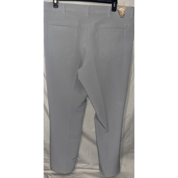 Panama Jack Pants Mens 40x30 Flat Golf Tech‎ Performance Stretch Chino Khaki New - Picture 3 of 7
